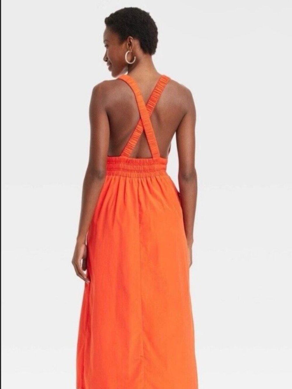 ✨ NWT A New Day Red Criss-Cross Back Midi Dress - Size L ✨